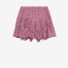 Jocadia shorts med flæser i bomuldsvoile med print