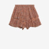 Jocadia shorts med flæser i bomuldsvoile med print