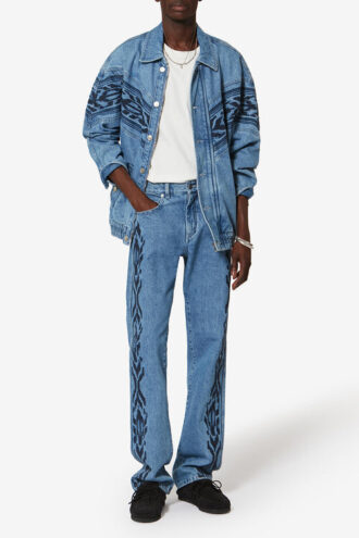 Julian broderet denimjakke