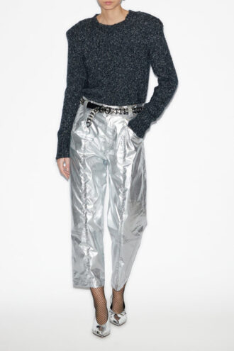 Kalo Sweater i ensfarvet fluffy strik