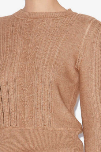Kalyn tætsiddende sweater i bomuld og uld