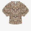 Karlita Top i silke med print