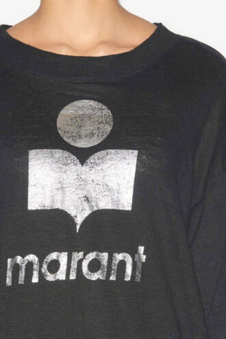 Klowia langærmet T-shirt i ensfarvet hør
