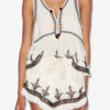 Kourtney broderet top i gaze
