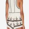 Kourtney broderet top i gaze
