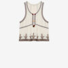 Kourtney broderet top i gaze