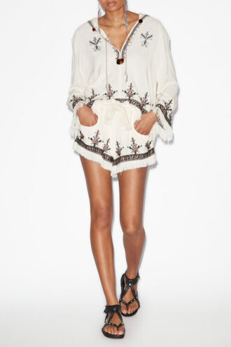Kriss broderede gazeshorts