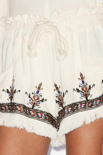 Kriss broderede gazeshorts
