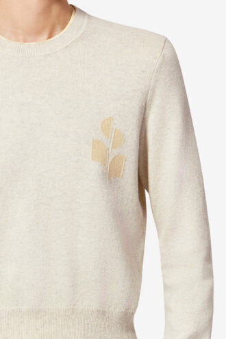 Lanta tofarvet sweater i bomuld og uld