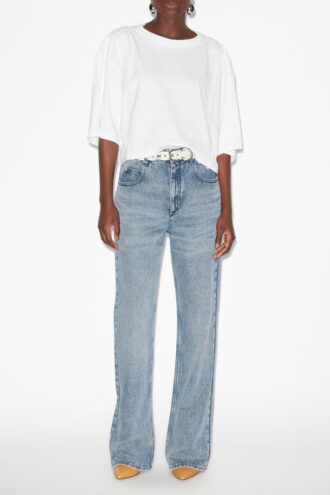 Laurea kort ensfarvet bomulds-T-shirt