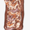Leany Asymmetrisk jersey-T-shirt-kjole med akvarelprint