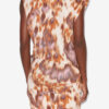 Leany Asymmetrisk jersey-T-shirt-kjole med akvarelprint