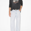 Leiloha T-shirt i linned med print