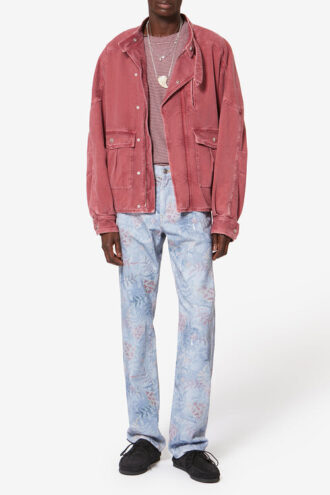 Lewys 5-lomme jeans i printet denim