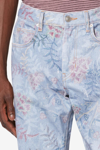 Lewys 5-lomme jeans i printet denim