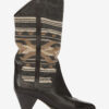 Lijita læder- og jacquard cowboystøvler