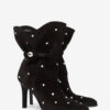 Lolya ruskindstøvler med rhinestones