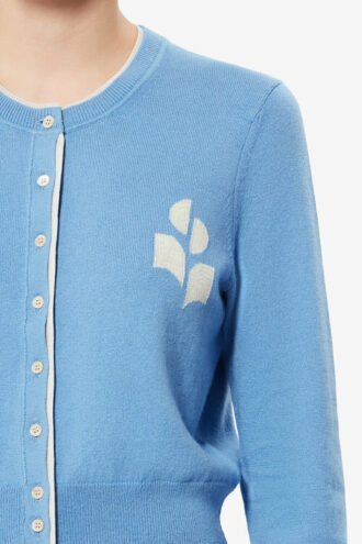 Lona cardigan i bomuld og uld