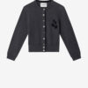 Lona tofarvet cardigan i bomuld og uld Lona tofarvet cardigan i bomuld og uld