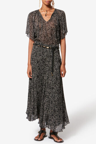 Lycia-nederdel i muslin med print