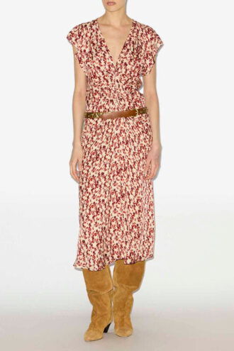 Lyndsay mønstret jacquard midi-kjole