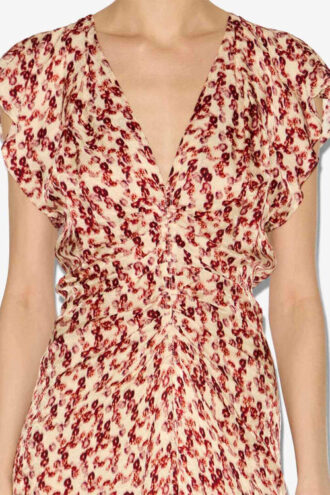 Lyndsay mønstret jacquard midi-kjole