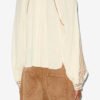 Lynne broderet bluse i gaze