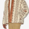 Madeo Vendbar frakke i shearling-stil med print