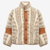 Madeo Vendbar frakke i shearling-stil med print
