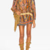 Maelly shorts i silke med print