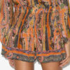 Maelly shorts i silke med print