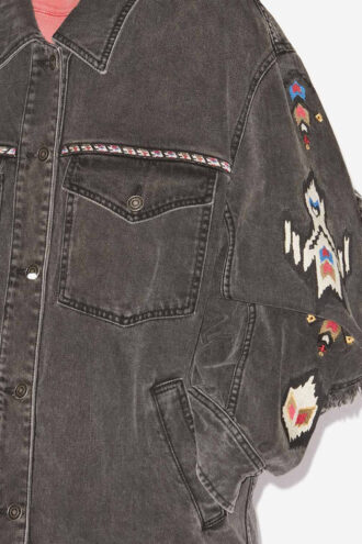 Manona broderet denimjakke