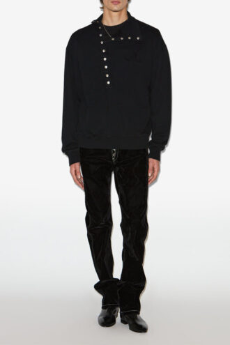 Marcos sweatshirt med lynlås i kraven