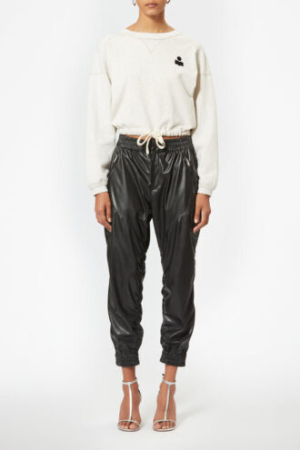 Margo kort sweatshirt med logo-print