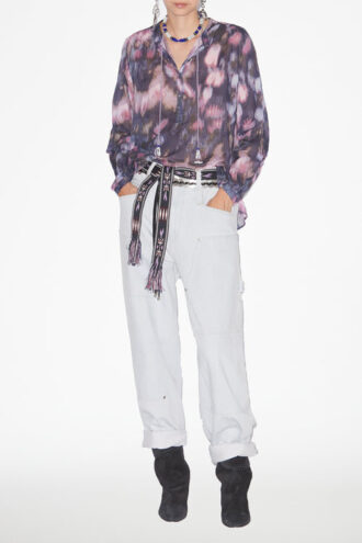 Maria-bluse i bomuldsvoile med print
