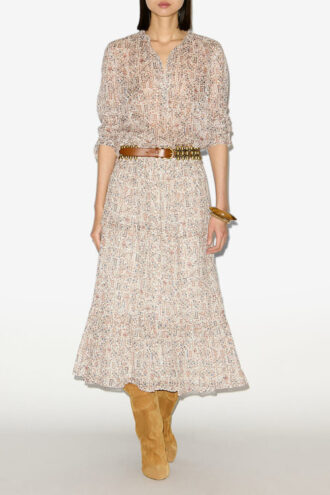 Maria-bluse i bomuldsvoile med print