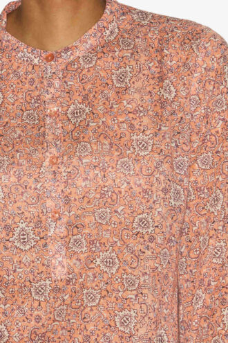 Maria-bluse i bomuldsvoile med print