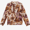 Maria-bluse i bomuldsvoile med print Maria-bluse i bomuldsvoile med print