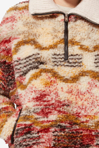 Marner fleece Cloud Print frakke