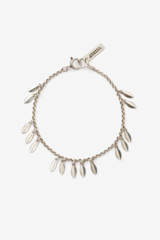 Metal Shiny Leaf armbånd med vedhæng