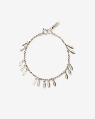 Metal Shiny Leaf armbånd med vedhæng