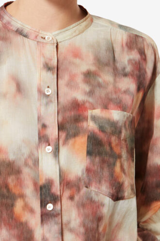Mexika Bluse i bomuldsvoile med print