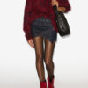 Mickaella lang mohair-sweater med perler