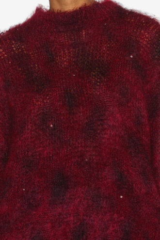 Mickaella lang mohair-sweater med perler