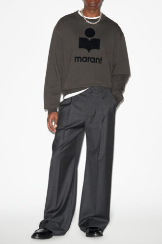 Mikoy fleece sweatshirt med oversized logo