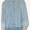 Milya Chambray-bluse med rynk