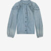 Milya Chambray-bluse med rynk