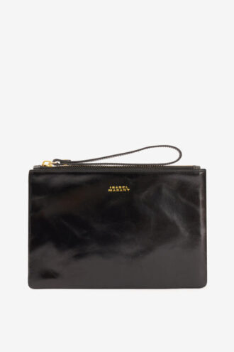 Mino skinnende læderclutch