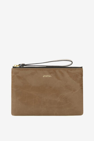 Mino skinnende læderclutch