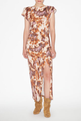 Nadela lang jerseykjole med print